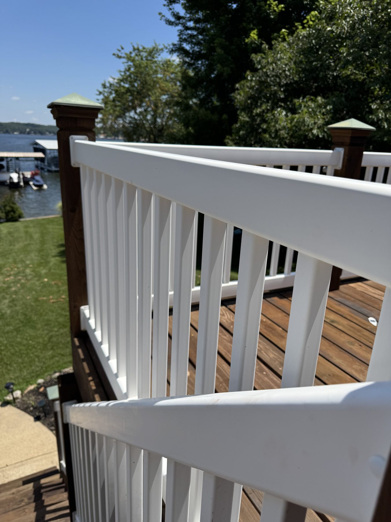 Lake Deck Rail View — TruShine Pressure Washing Conway